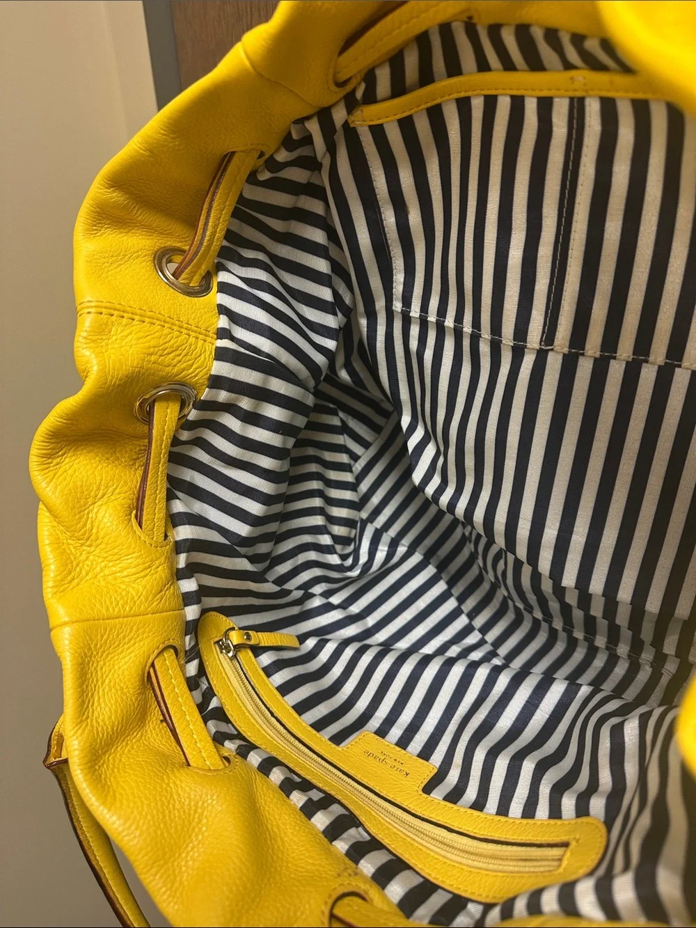 kate spade Yellow Leather Shoulder Tote